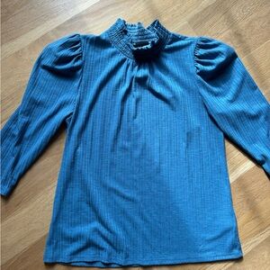W5 Teal Ruffled Blouse